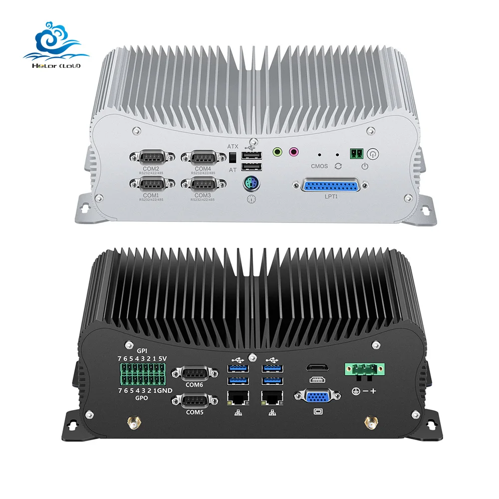 

Fanless Mini Pc I5 7267U 8250U Ddr4 M.2 Nvme 3G 4G Lte Linux desktop 2 Nic Gpio Rs232 Sim Card Lpt Industrial Computer