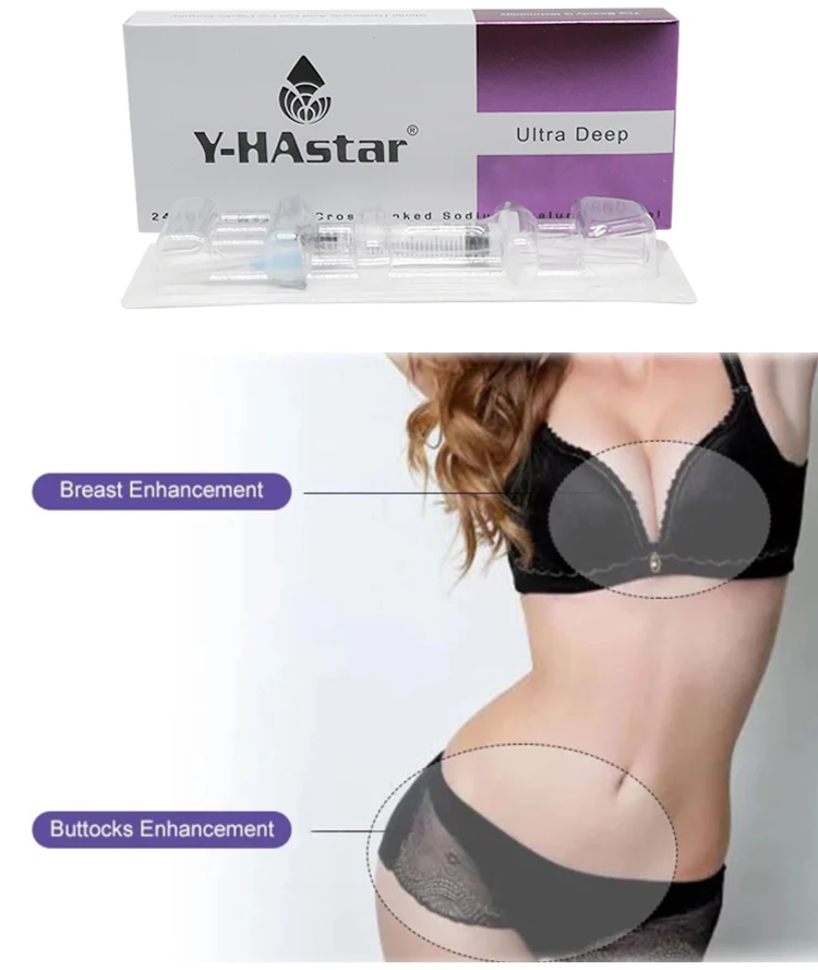 

Y-HAstar hyaluronic acid dermal filler 20ml ha buttock and breast injection syringe