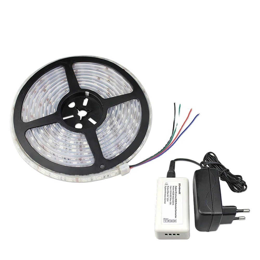 

Zigbee ZLL Driver With 5M LED Strip RGB Low Voltage Control by Echo Plus Directly zigbee LED Strip