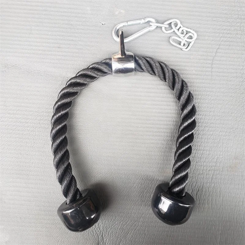 

Heavy Duty Cross Body Building Double Grip Nylon Tricep Rope, Black