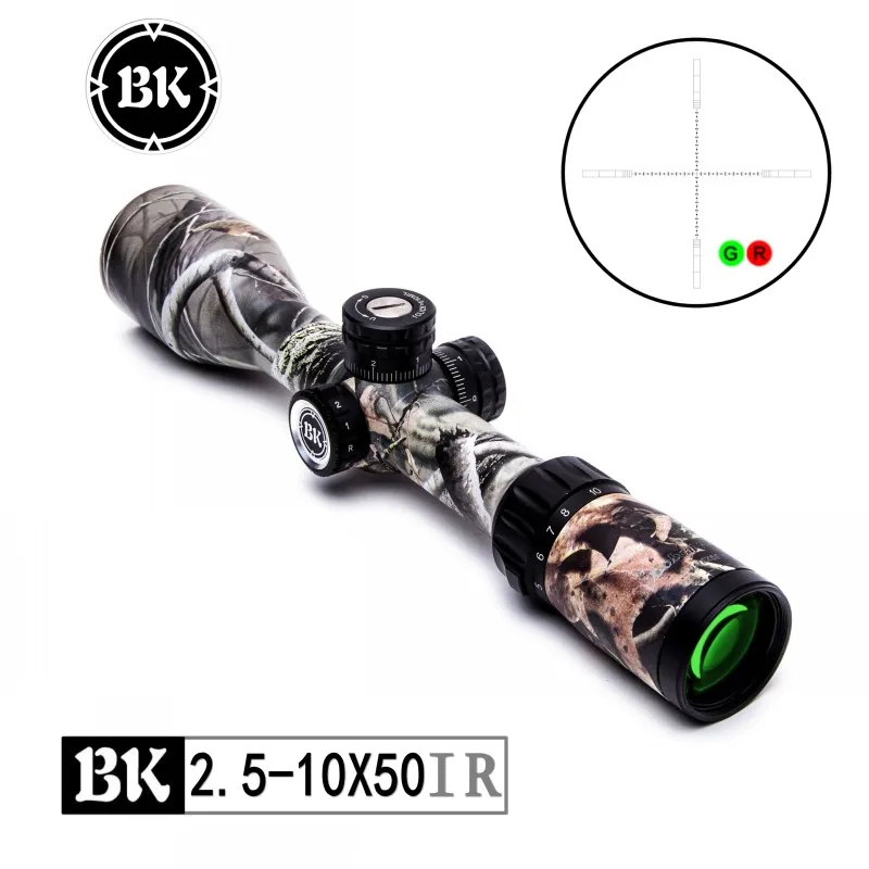 

Bobcat King 2.5-10X50 Quick aim Riflescopes Airsoft Hunting Rifle Scope Traffic Light Illumination Sniper Tactical Optical Sight, Camouflage color