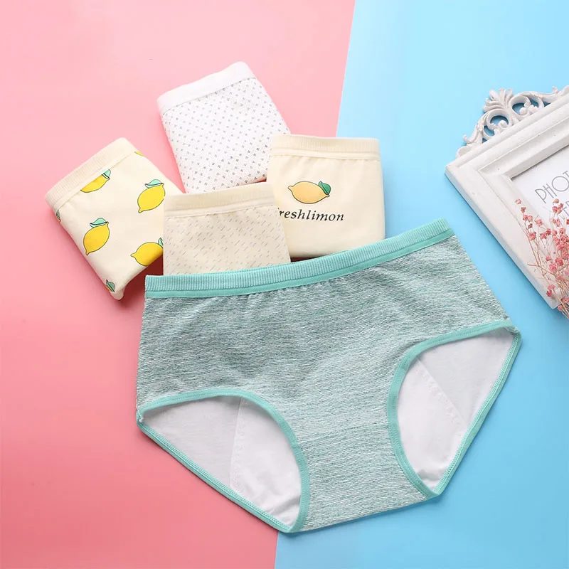 

Women Period Panties Cotton Leak Proof Menstrual Underwear Physiological Briefs M L XL, As picture
