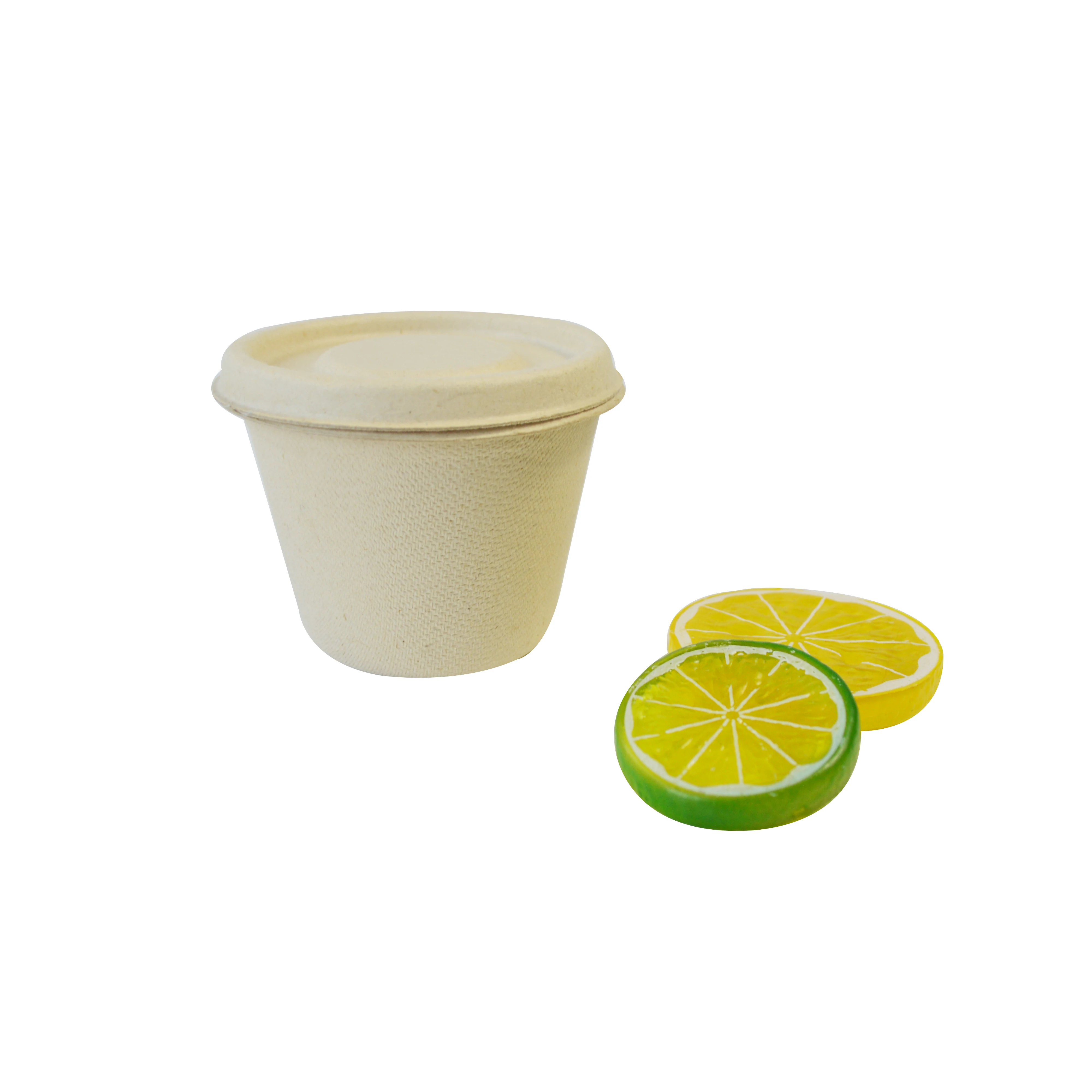 

High Quality White / Yellow Kraft Paper Disposable Round Soup Cups 200ml / 350ml / 425ml Food Salad Ice Cream Paper Cup with Lid