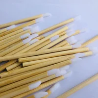 

Factory direct sells nylon hair disposable bamboo lip gloss brush 50pcs/pack