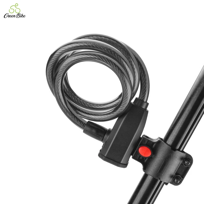 

Smart Fingerprint Bicycle for Motorcycle fingerprint steel cable bike chain Electric Bicycle cable electronic lock, Black