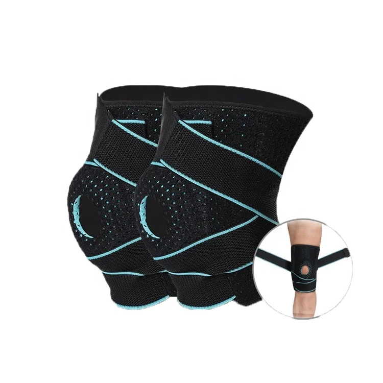 

Sports kneepad Men's Badminton Bicycle Knee Dancing Women's Short Professional Bandage Knee Protector X-1250, Green