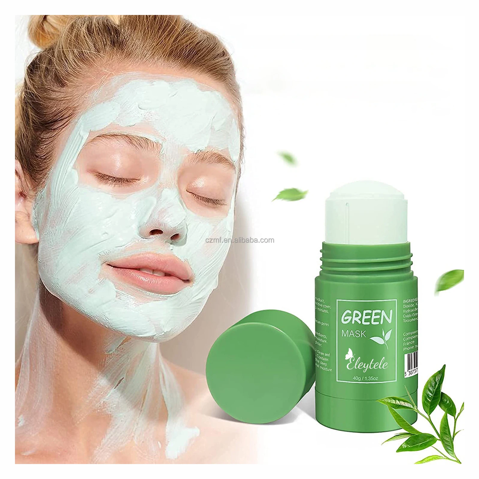 

Wholesale Private Label Clay Mud Face Mask Skin Care Facial Matcha Face Body Purifying Cleansing Green Tea Mask Stick, Customized color