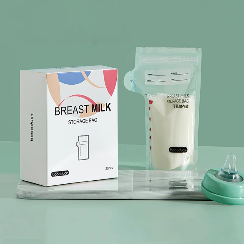 

BPA Free Custom Logo 30 Counts 200 ML Leak Proof Zipper Seal Breastmilk Breast Milk Storage Bag