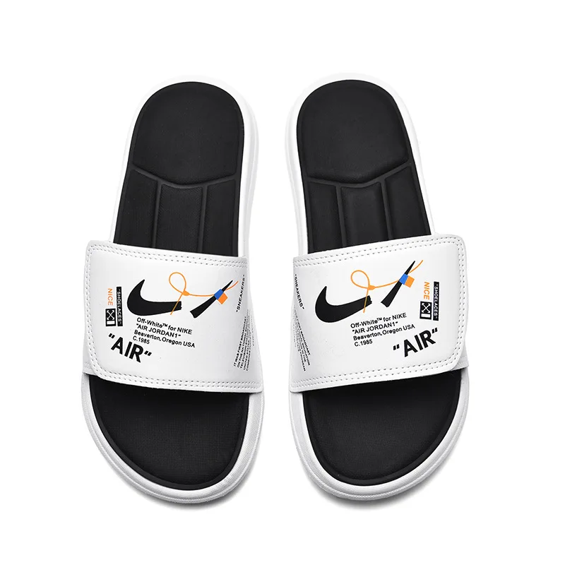 

Amazon USA EUR New Design Fashion Slipper Wholesaler women fashion slipper male sneakers home wear personalized Slides slippers, Black,white