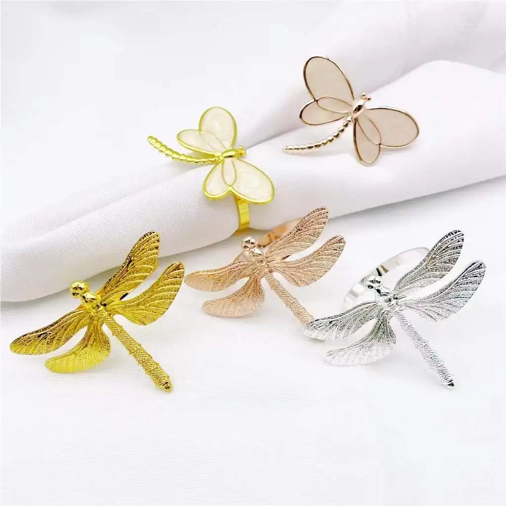 

Metal Dragonfly Napkin Holders for Table Linens Dining Kitchen Coffee Everyday Use Dinner Party Occasion HWM86