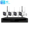 LOOSAFE 4CH Wireless Security System XMeye 1080P HD Kit Video Surveillance Wifi Camera NVR Set with 2MP 4 Cameras