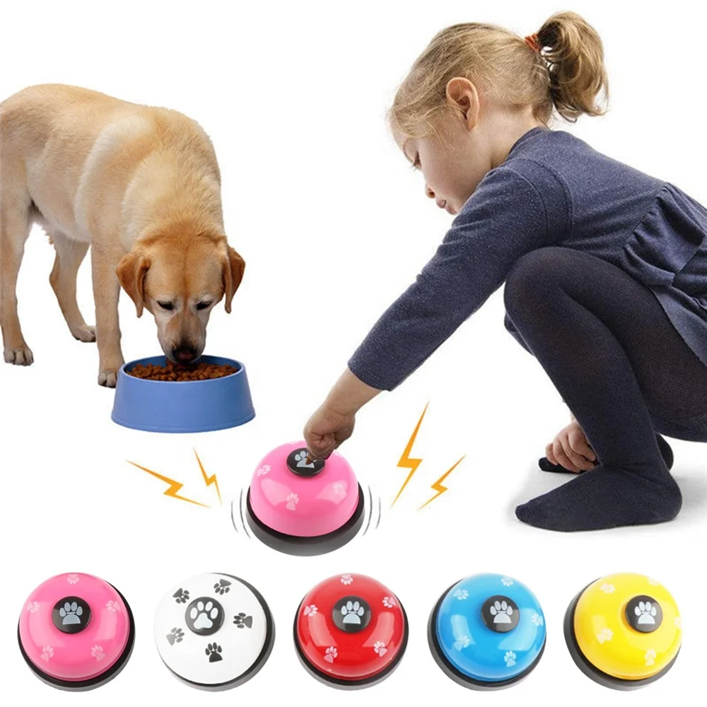 

Pet Dog Pet Call Bell Footprints Paw Print Intelligence Trainers Feeding Eduional Tool Ring