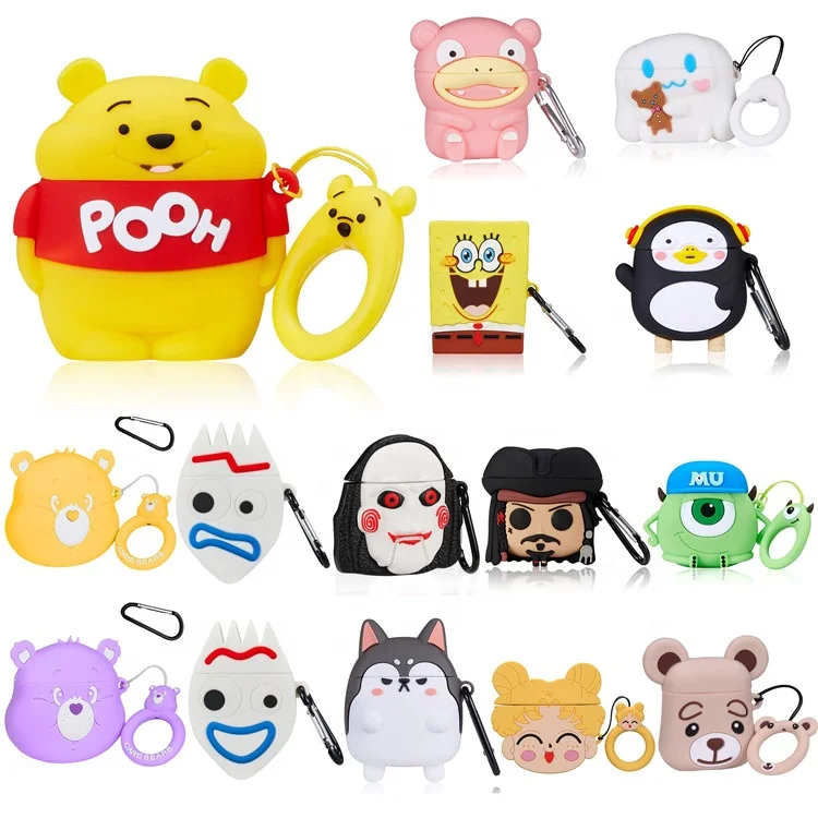 

New Style Anime Cartoon Case For Airpods Case 2/1 Mini Cute Airpod Case Silicone Soft Air Pods Cover Wholesale, Multiple colors