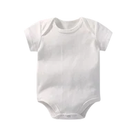 

OEM service factory manufacture baby newborn clothes onesie white 100% cotton custom printed plain baby romper