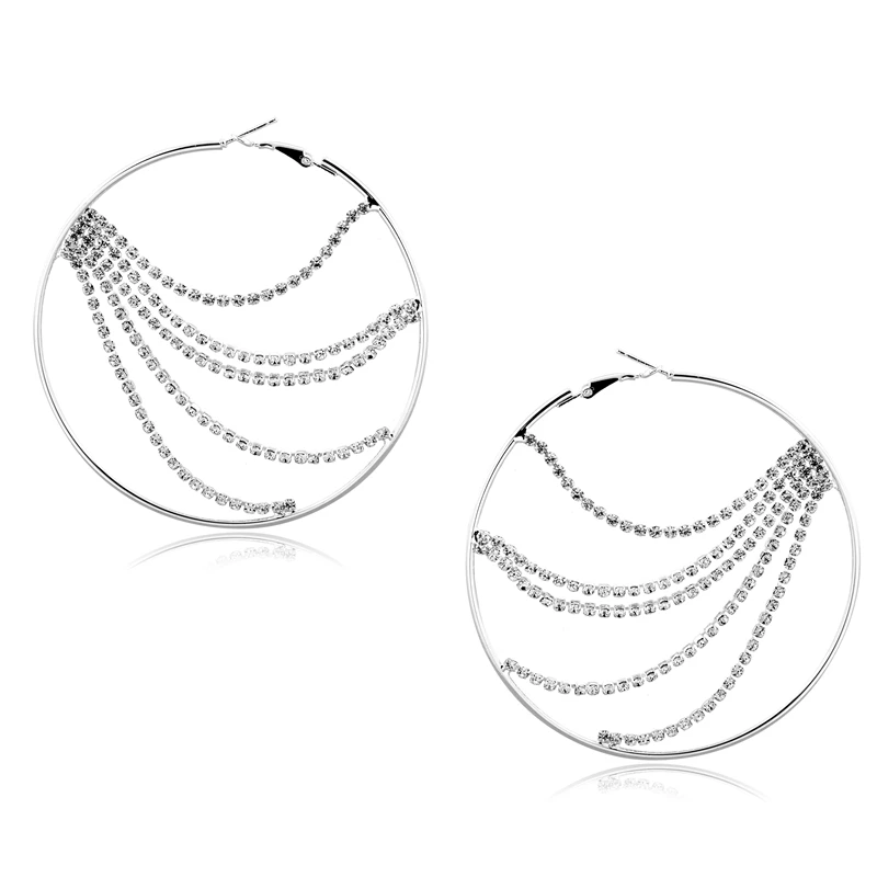 

hot sale cool diamond chain tassel earrings beautiful and simple stainless steel earrings wholesale manufacturer accessories