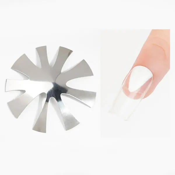 

2021 New Nail Art Tool Stainless Steel Smile Cut Line Manicure V Shape French Cutter