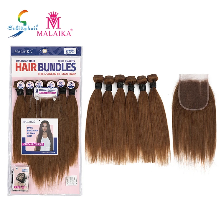 

MALAIKA human hair bundles deal with closure Natural Color Peruvian Human Hair Weave Bundles Remy Hair weaving, Natural color weave wig
