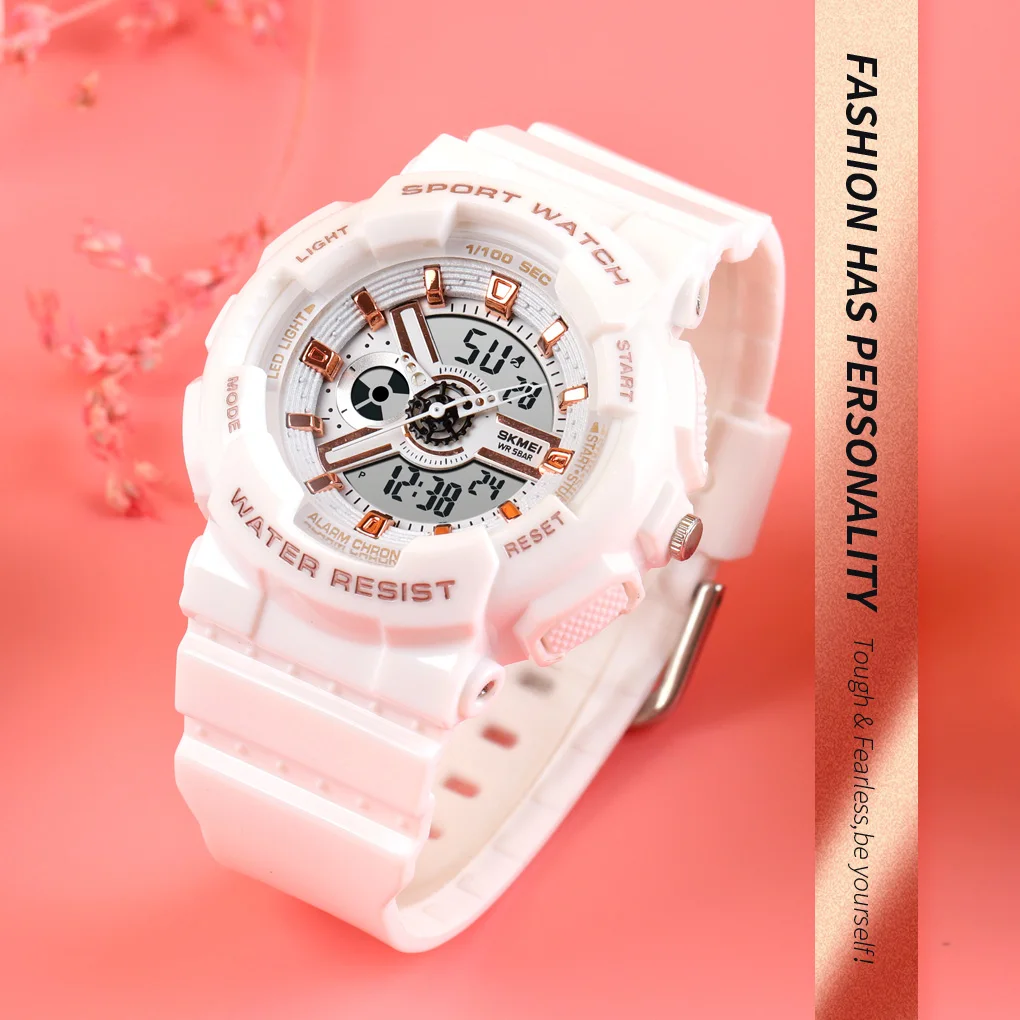 

elegant ladies watches women wrist waterproof skmei 1689 digital electronic watch