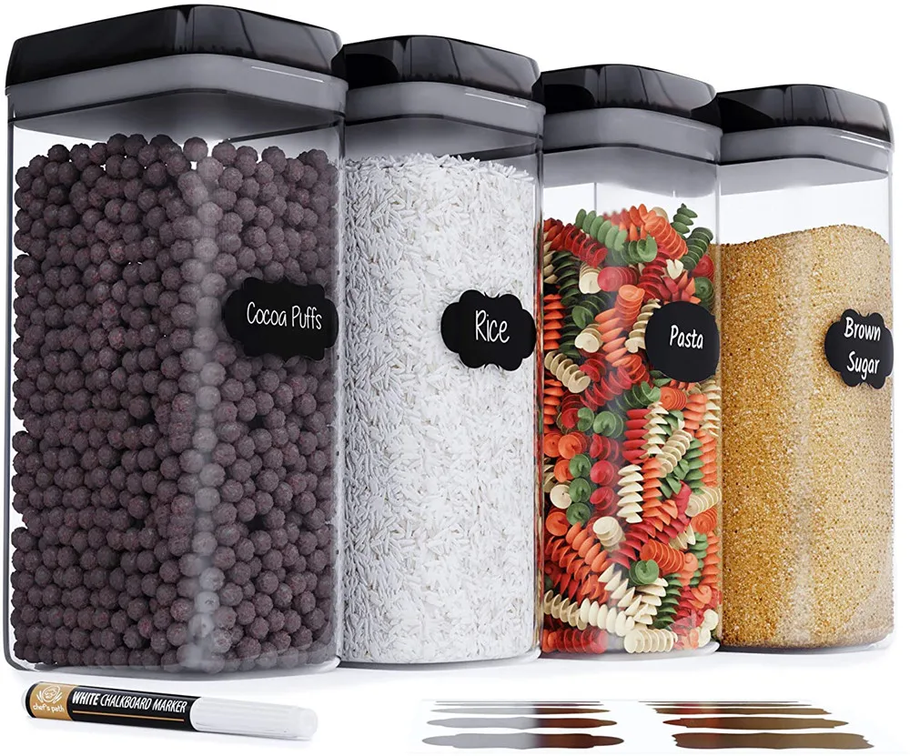 

Airtight Extra Large Food Storage Containers Set 3.2L of 4 All Same Size Kitchen & Pantry Organization Cereal Spaghetti