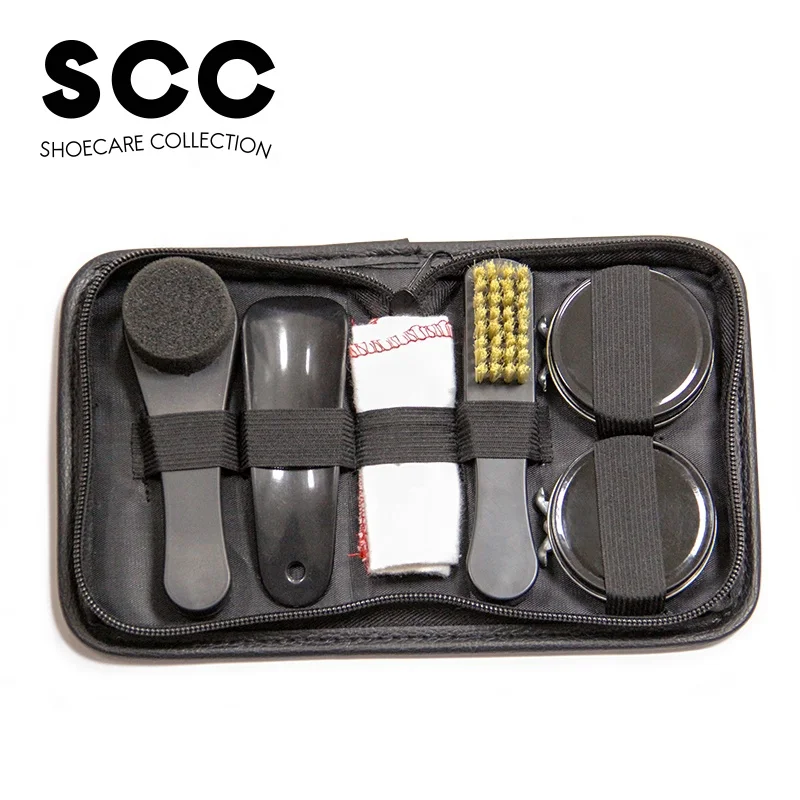 

Factory Wholesale LOW MOQ Travel Leather Shoe Polish Kit Shoe Shine Kit Shoe Care Kit, Black
