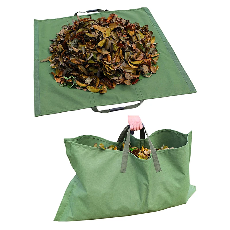 

Heavy Duty Canvas Leaf Bag Reusable Garden Waste Tarp Container Gardening Tote Bag