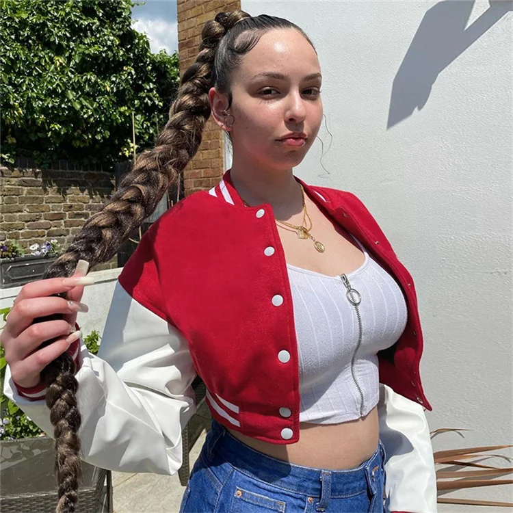 

YJ Drop Shipping Autumn And Winter New Women'S Single-Breasted Slim Jacket Pu Sleeve Long-Sleeved Suit Women'S Jacket, Customized color