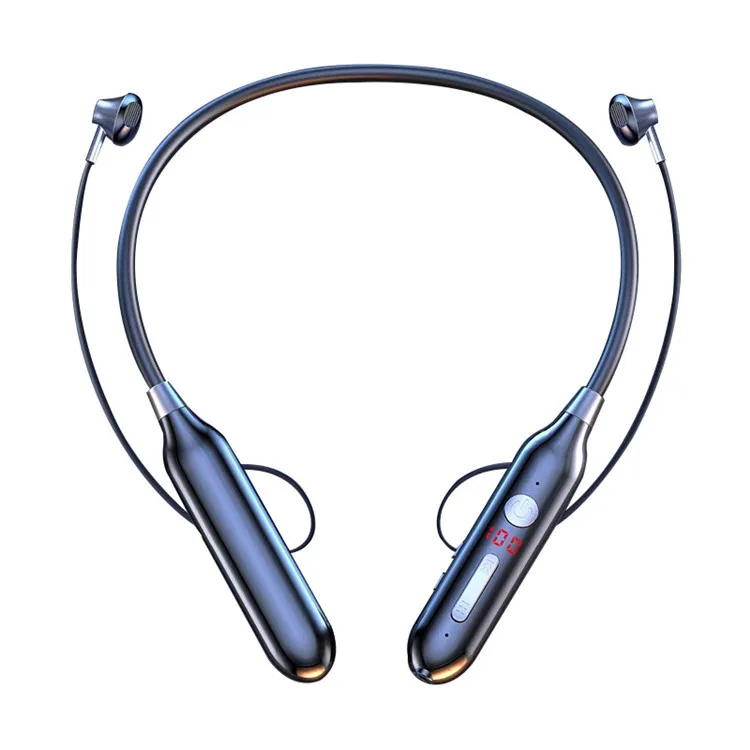 

100 Hours Earphone S880 In Ear Wireless Led Power Display Headphone Magnetic Neckband Sports Running Earplug