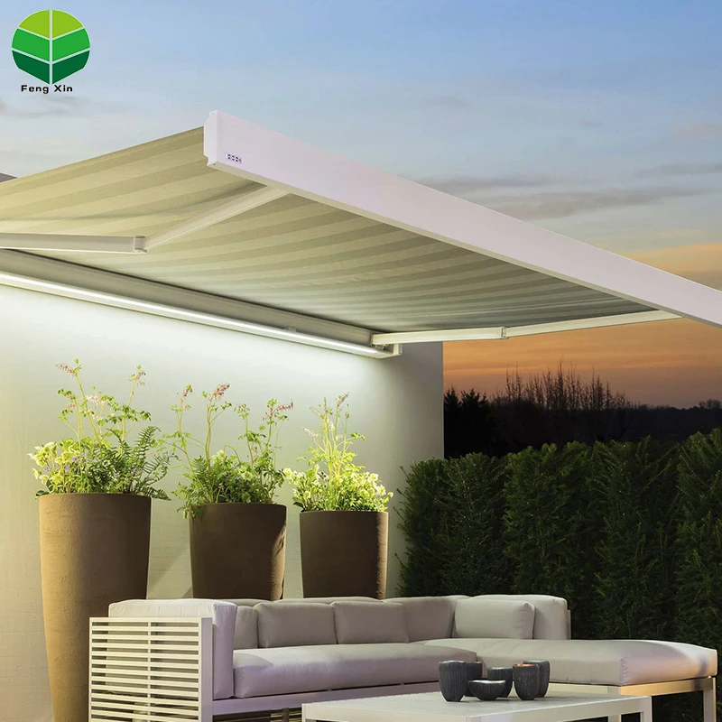 

outdoor retractable awning factory wholesale pergola roof 4x4 side electric sun awnings