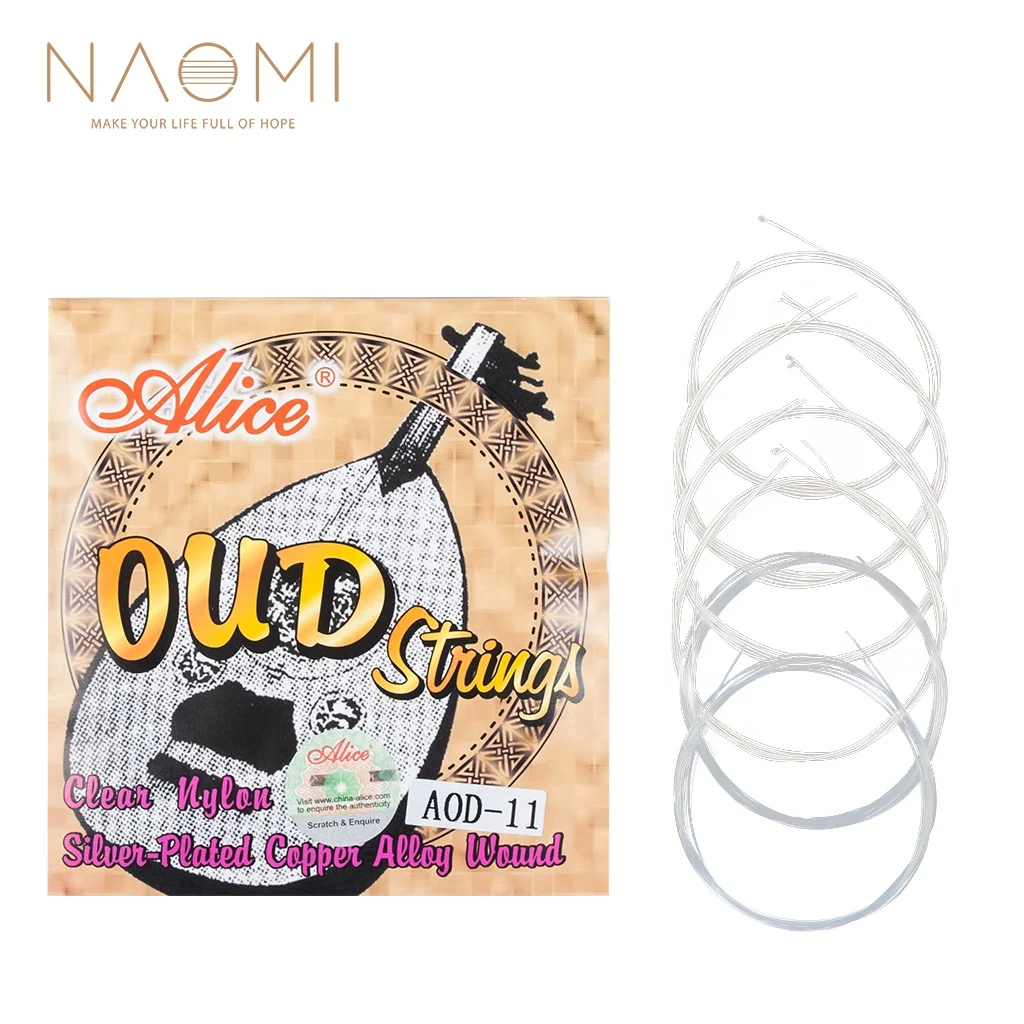 

NAOMI Alice OUD Strings AOD-11 Silver-Plated Copper Wound White Clear Nylon for Classical Guitar Strings