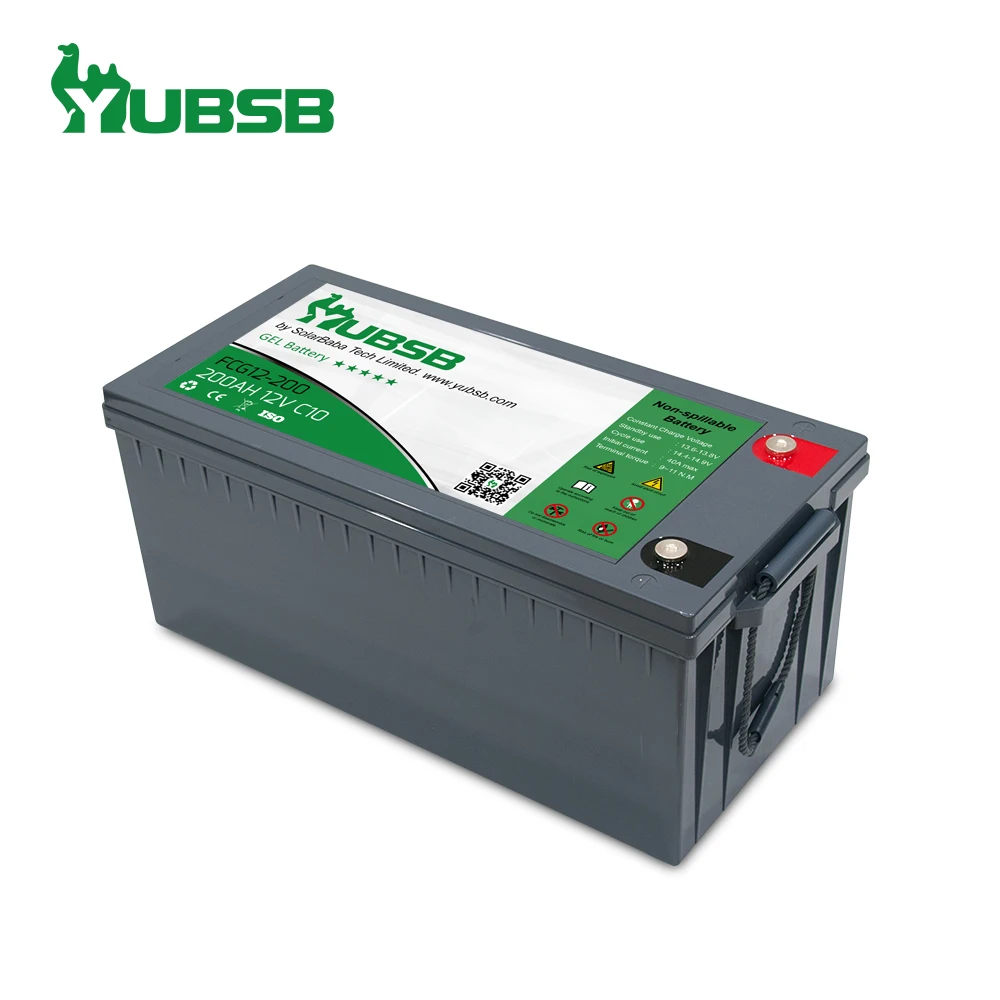 
Rechargeable Agm gel battery 12v 200ah tubular gel solar battery 