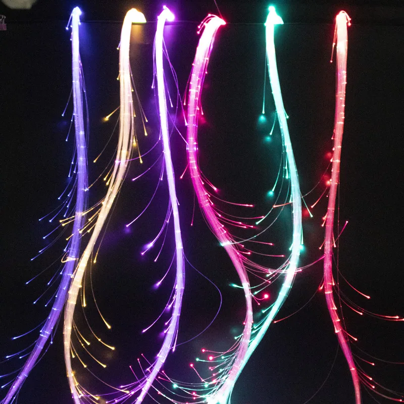 

OEM Fantastic Glowing Fiber Optic Dance Whip Seven color whip for For Holiday Good Quality