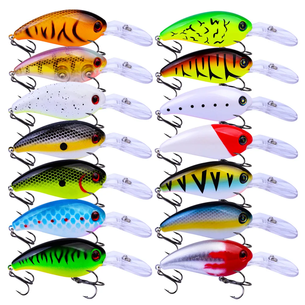 

WEIHE 10cm 14.5g Jerkbait Fishing Lures Trolling Minnow Artificial Hard Bait Pike/Bass Mini Fish Wobblers Crankbait, 14 colors