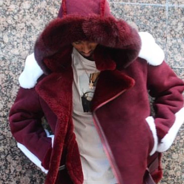 

Factory Long Winter With Collar With Great Price oem men's coat men solid color wool thicked long trench coat men's, Black