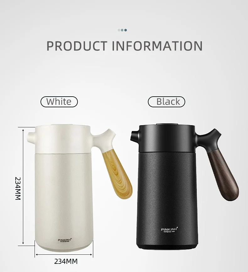 Pinkah New Launched French Coffee Press Manual Double Wall Stainless