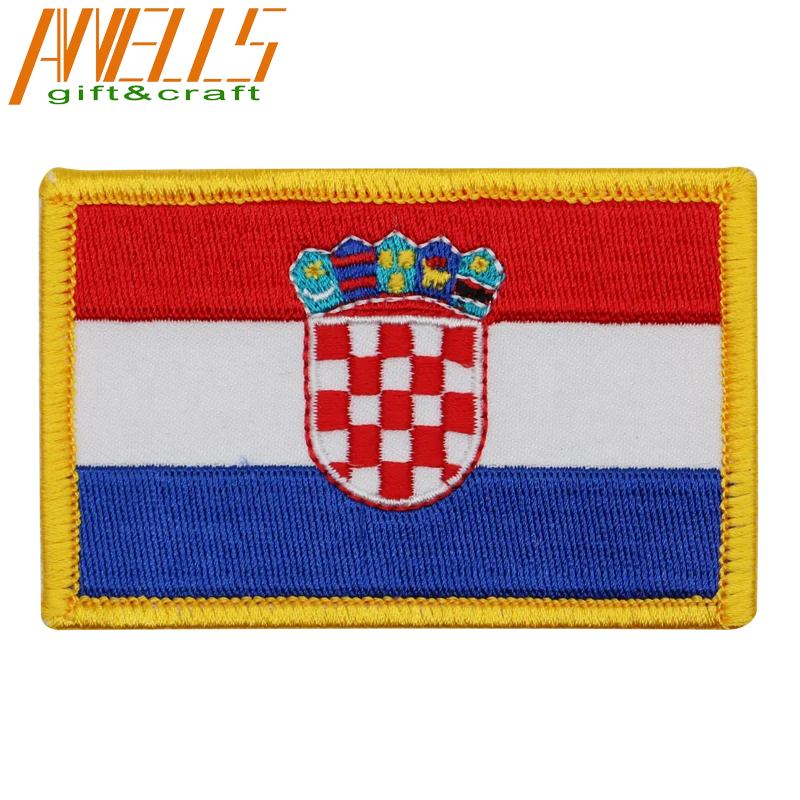 

Croatia Flag Embroidered Patch Croatian Iron On Sew On National Military Tactical Flag Emblem, 9 colors