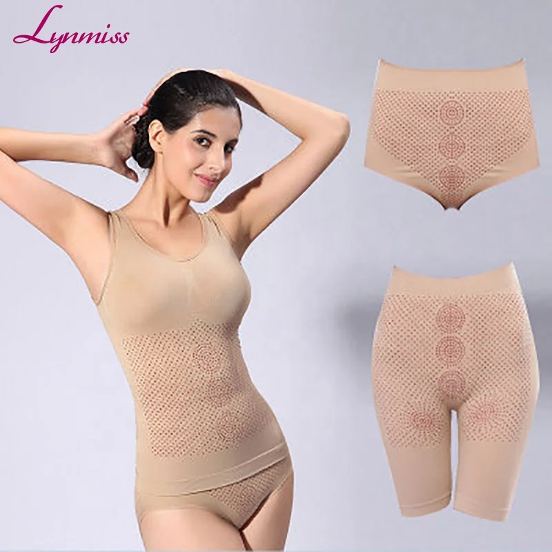 

2019 Functional Slimming Shaper Suit,Vests And panty For Weight Loss Far Infrared Bodysuit shapewear, Black;nude