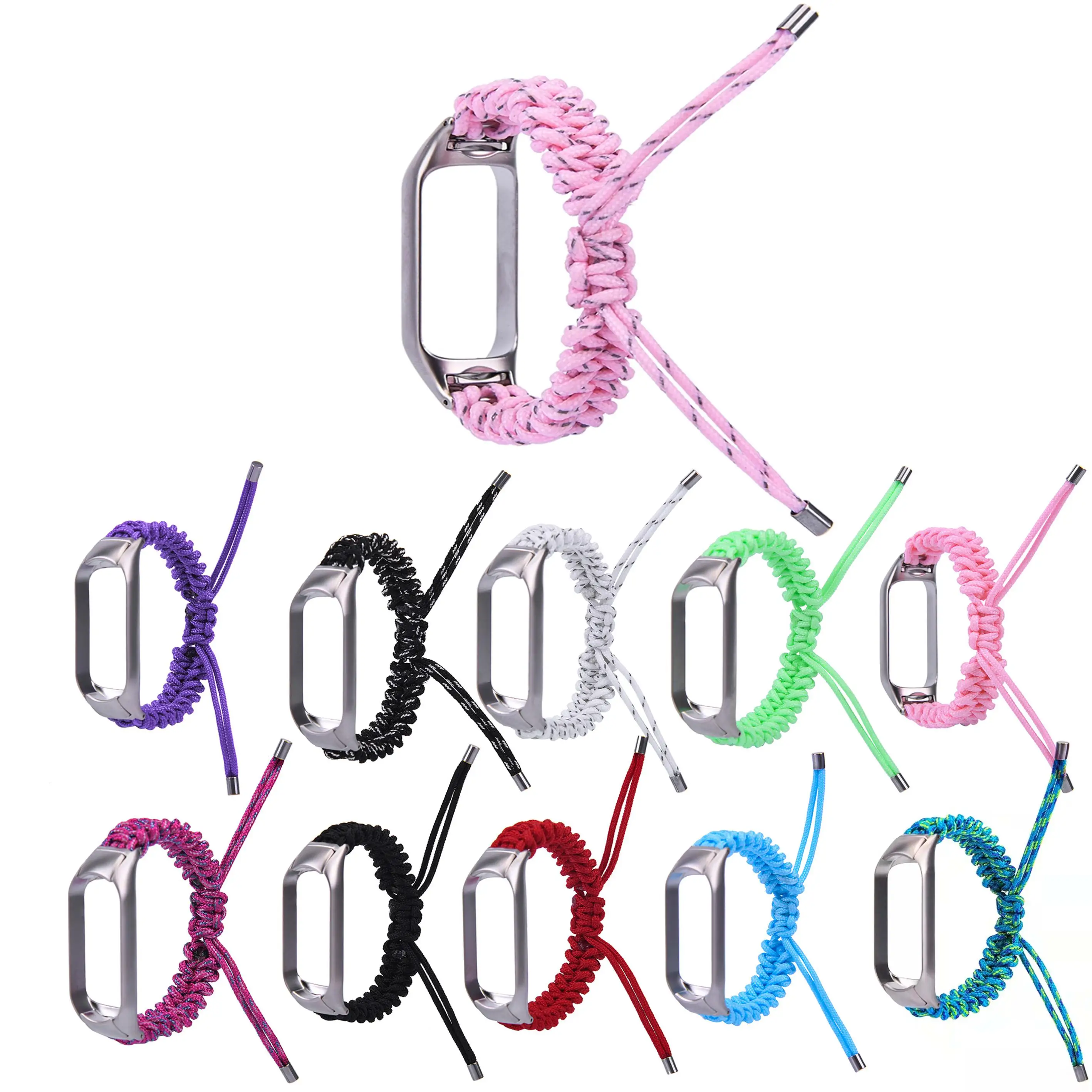 

Woven replacement wristband for xiaomi mi band 5 3 fabric mi band 4 strap watch, 11 colors