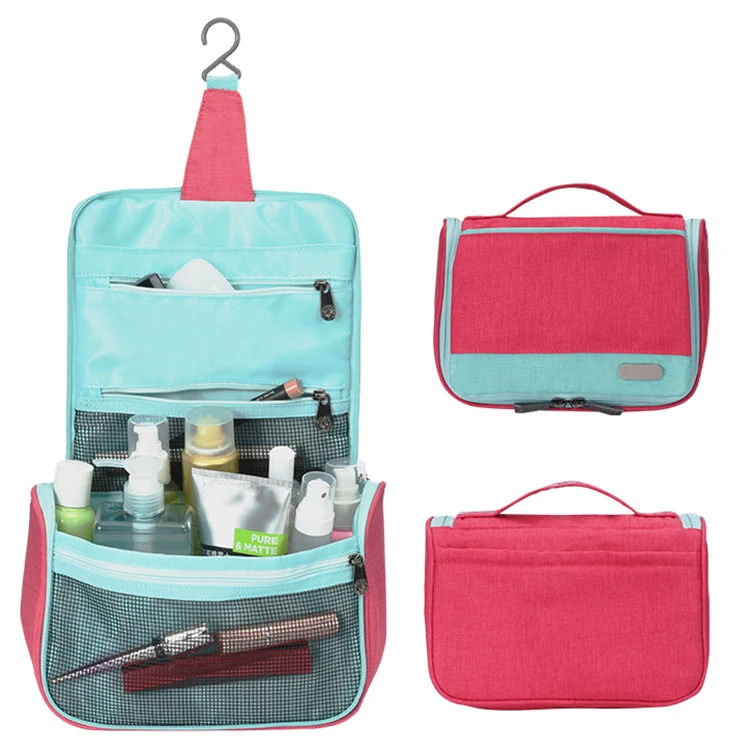 

Hygiene Bathroom Shower Organizer Kit Cosmetics Makeup Case Pouch Premium Travel Hanging Toiletry Bag, As photo