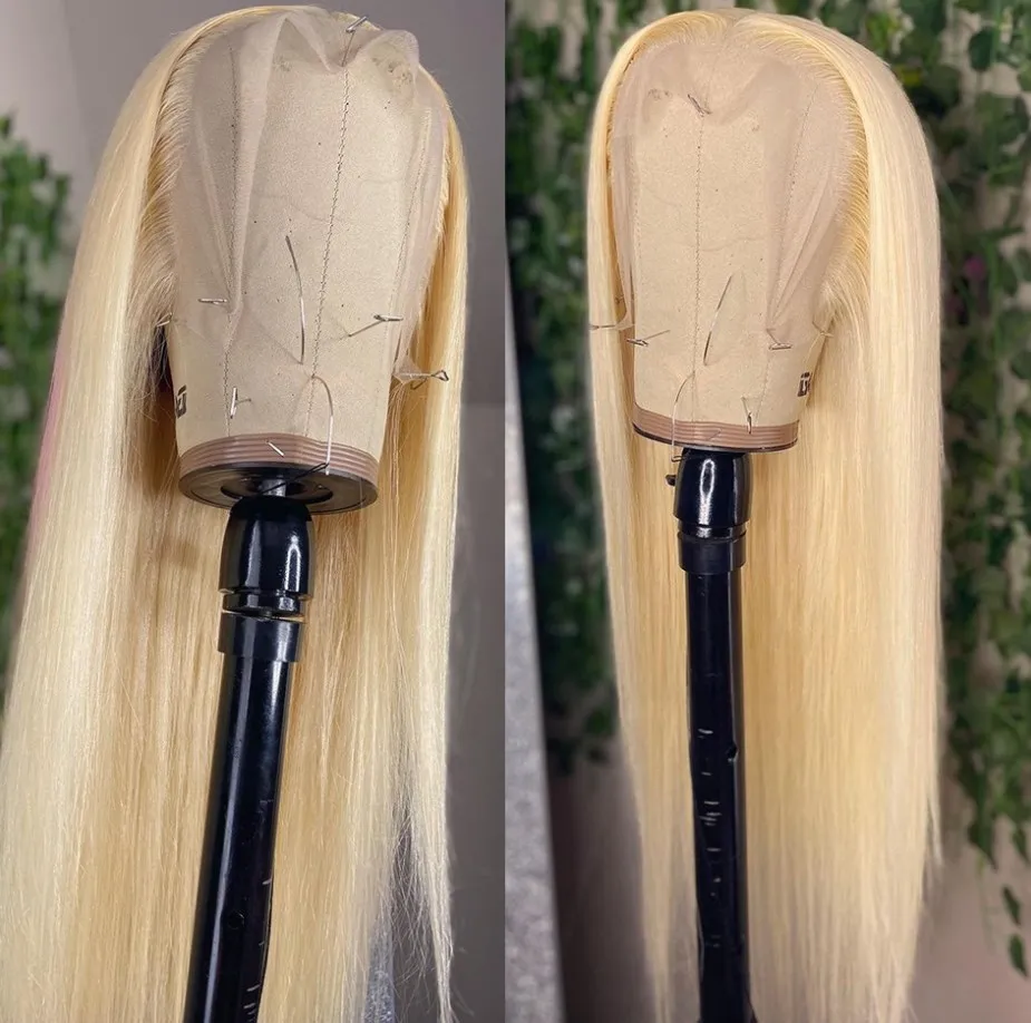 

Wholesales 100% Virgin Hair Vendors Honey Blond 613 Wigs Glueless Full Hd Lace Frontal Wig Deep Curly Bone Straight Indian Hair