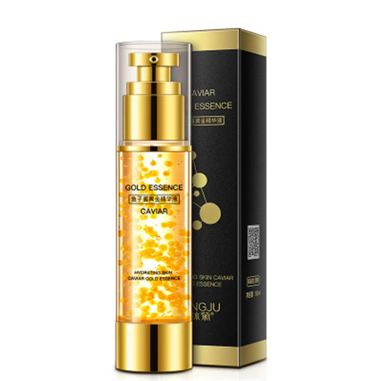 

BINGJU 50ml Wholesale Anti-Wrinkle Anti Puffiness Anti Aging Face care 24K Gold Caviar Face Serum