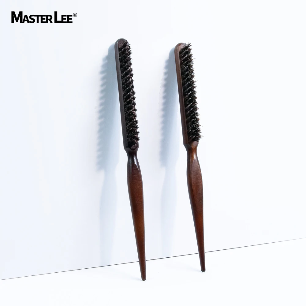 Professional Salon Nylon& Boar Bristle Three Row Teasing Back Brushes Wood Comb Hair Brush Hairdressing Styling Tools