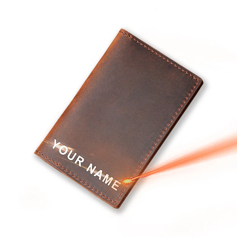 

Drop Shipping ID Credit Card Holder Cover Crazy Horse Leather Short Wallet Customize Slim Male Mens Purse, Brown,coffee,black,red,blue and green