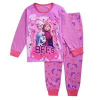 

Wholesale Bulk Cartoon Frozen Elsa Anna Girl Sleepwear Outfits Cotton Children Sleepwear Baby Girl Pajamas