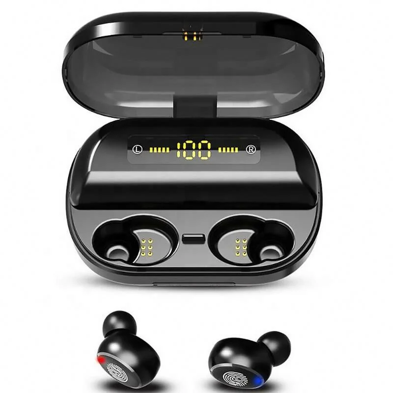 

V11 Blue tooth 5.0 Headphone LED Display Wireless Sports Earphone 9D Stereo IPX7 Waterproof Earbuds With 4000mAh charing case
