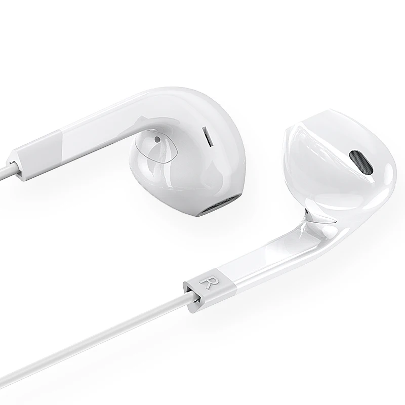 

oem low price with mic in ear TPE 3.5mm metal wired earphone