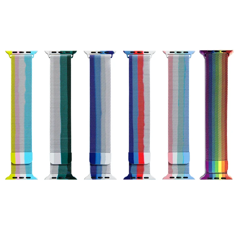 

Slim Milanese Strap Stainless Steel Milanese Loop Magnetic Watch Band For Apple Watch Series SE 6 5 38mm