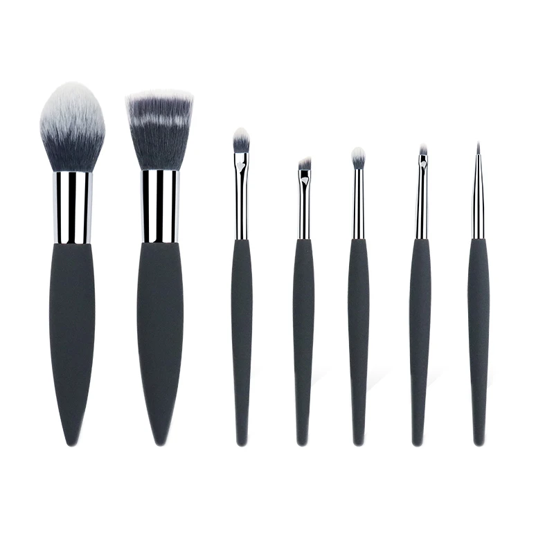 

Cosmetics Brushes Kits Low Moq Custom Vendor Black Wholesale 7Pcs Makeup Brush Set, As the picture