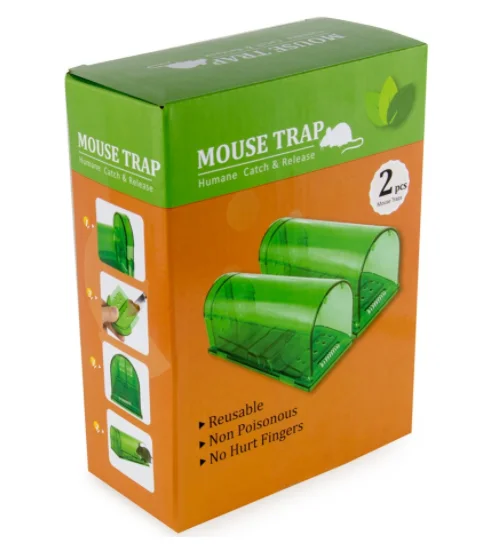 

2019 Amazon Hot Sell Reusable Plastic No Kill Mouse Trap Humane Smart Mice Trap