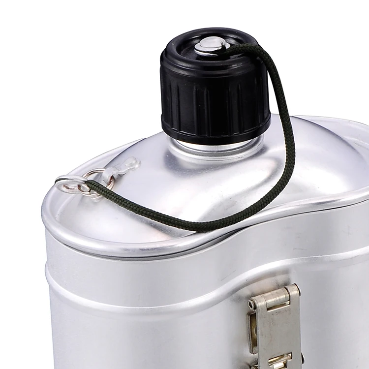 1l Military Water Canteen Aluminum Water Canteen Camping Canteen With