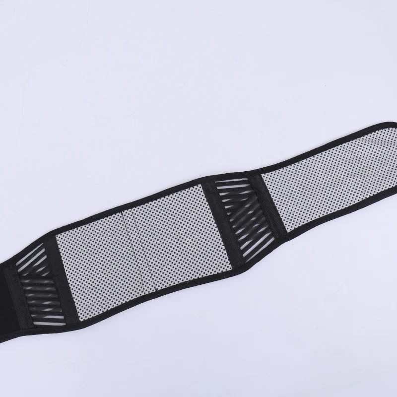 

Factory Direct Wholesale High Quality Elastic Nylon Tourmaline Cloth Waist Support With Therapy Pain, Black